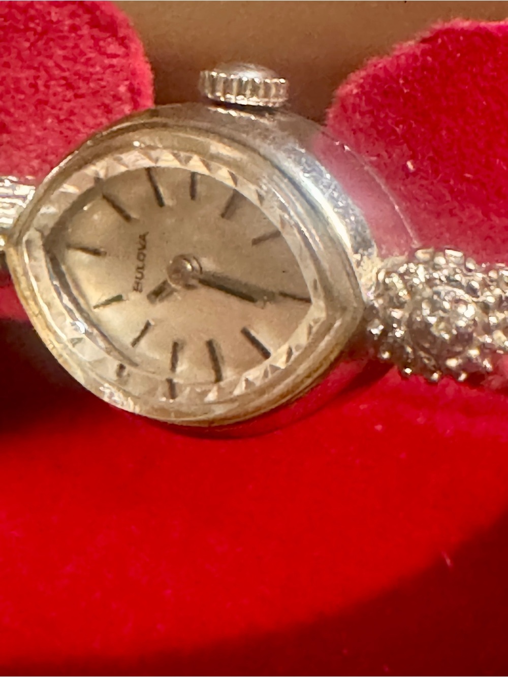 Bulova Silver-Tone Ladies Watch with Crystal Accents
